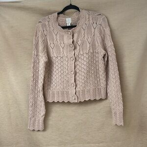 Joie Sweater Cardigan Scallop Button‎ Up